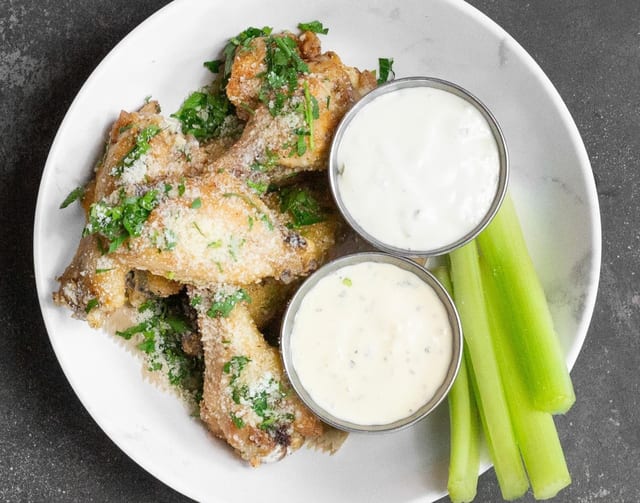 12 Pc Italian Garlic & Parmesan Wings.